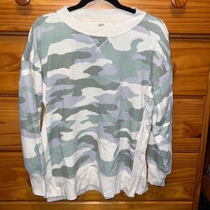 Aerie green camo print pullover!